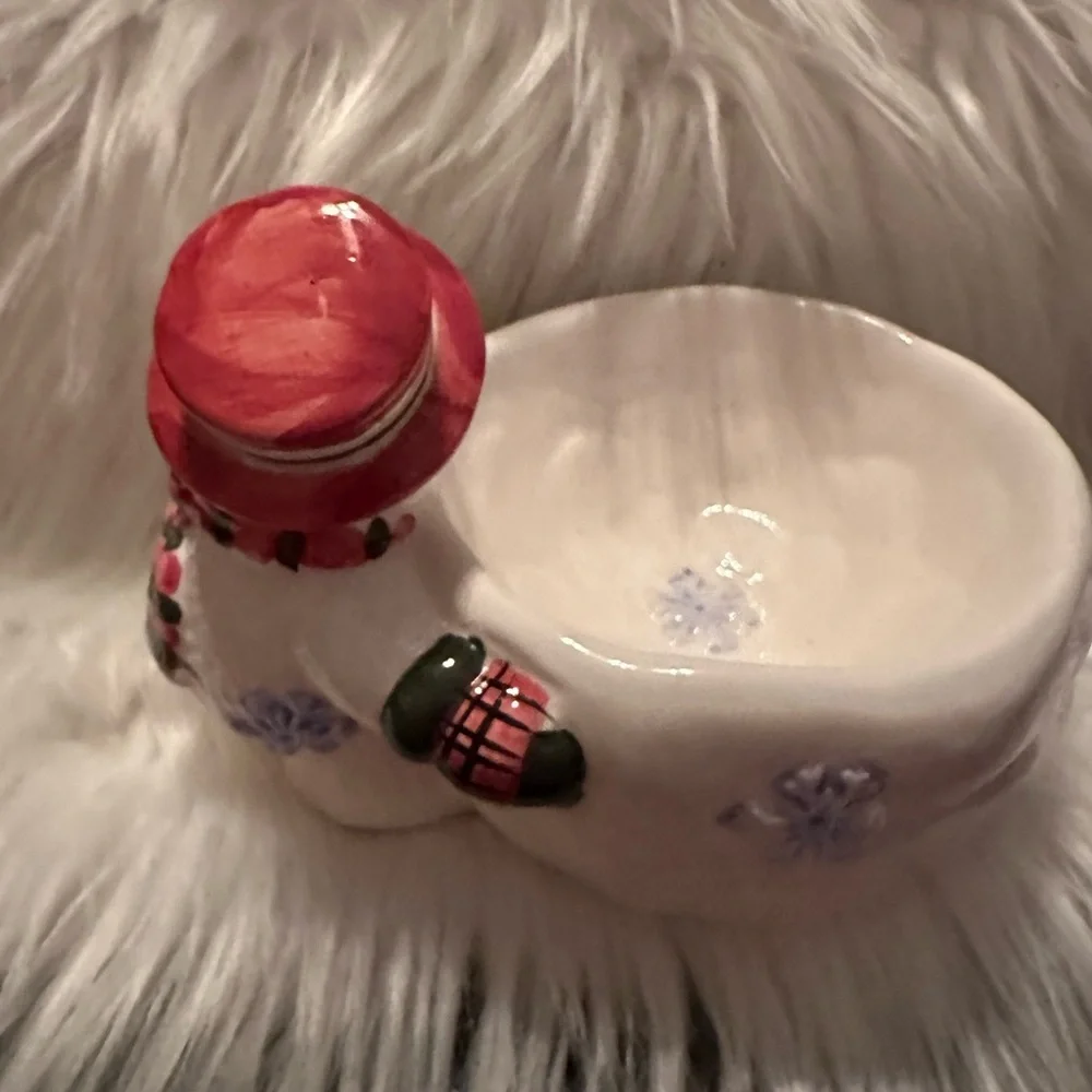 🩷5/$10 Snowman Ceramic Bowl